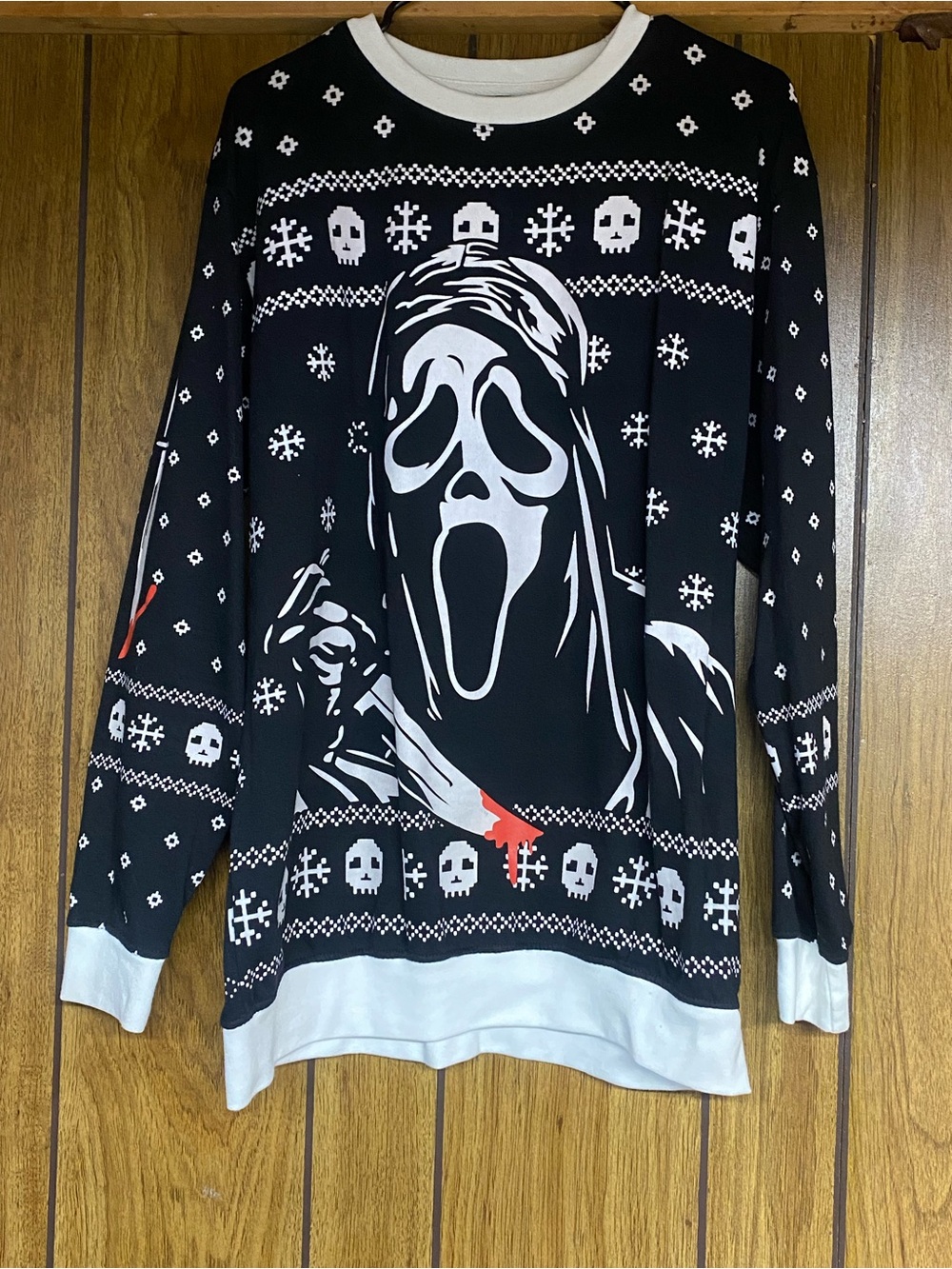Ghost Face Ugly Horror Christmas Sweater